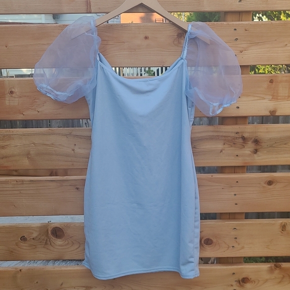 NWT Missguided organza milkmaid mini dress - Picture 8 of 9